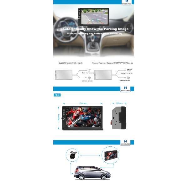 Universal wholesalecar mp5 player 2 din stereo car with fm modulato/blutooth