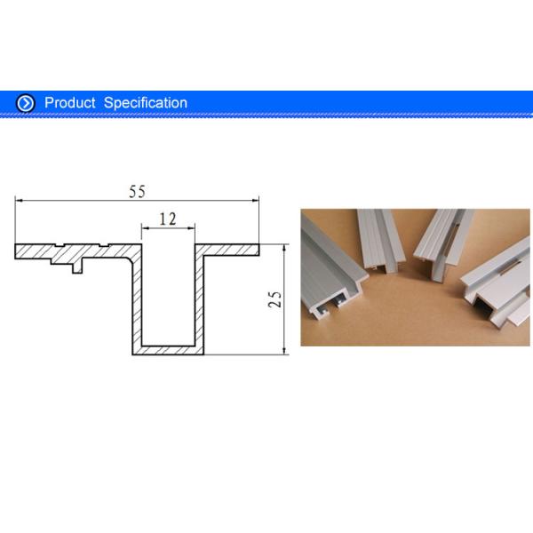 Aluminium Extrusion Elevator Door Sill Lift Landing Door Parts 55 * 25 mm Size OEM