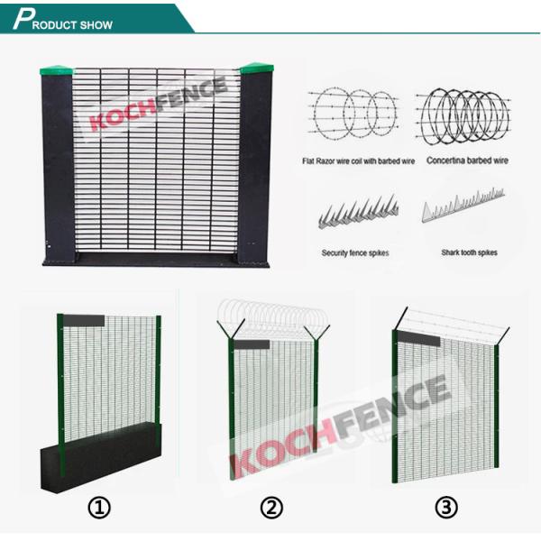 Easily Assembled 358 Security Fence Heavy Duty Type Strong Rust Resistance