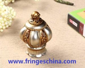 Quality Classical delicate PP plastic curtain rod finials for home decoration for sale