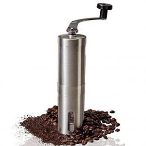 China Stainless Steel Coffee Mill Grinder Brushed Manual Coffee Grinder on sale