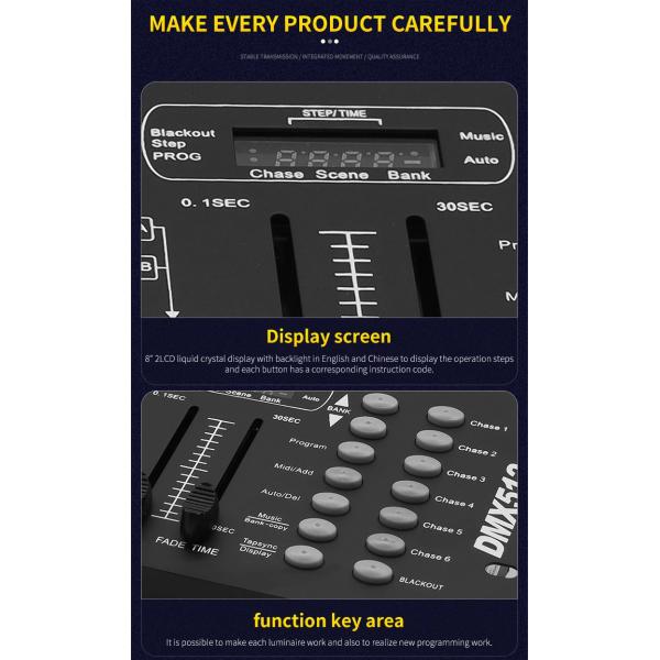 240 Mini Console 192 Channel DMX Controller DMX 512 Light Dimmer Controller