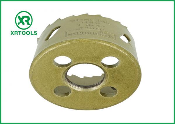 Buy Gold Round Bi Metal Hole Saw , HSS M42 Carbide Tipped Hole Saw With Built at wholesale prices