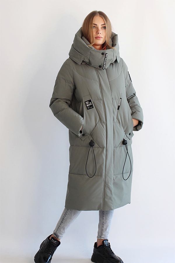 FODARLLOY Winter Warm Thick mid-length hooded denim Jeans jacket women's thickened cotton-padded clothes for women