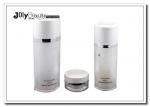 Luxury Oval Acrylic Cosmetic Jars And Bottles For Lotion / Cream