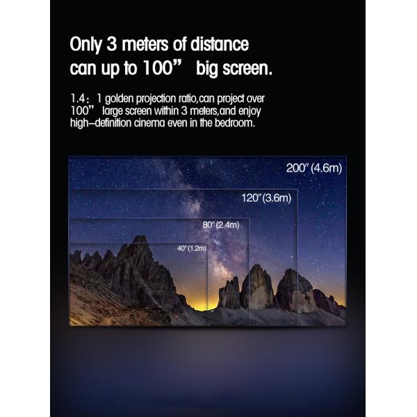 9500 Lumens 200ANSI HD Mini LED Projector 30000H Flagship Projector