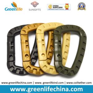 Quality 8.5x5.6x0.7mm Big Size Plastic Carabiner Hook Popular Military Colors for sale
