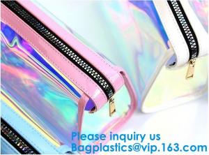 China Women PVC Clear Backpack Laser Hologram Shoulder Bags Hologram Zip Lock Bag Pvc Bag Printed Pattern k Bags Hot Sal on sale