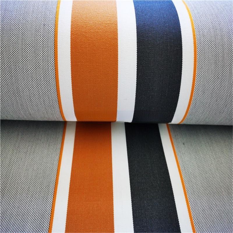 Strips 100% Solution Dyed Acrylic Fabric , Jute Fabric For Sofa