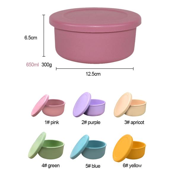 BPA Free Silicone Bowl Set , Silicone Bento Boxes With Customized Logo