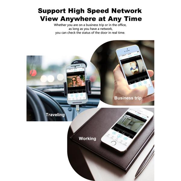 1.7mm Lens Wide Angle Doorbell Camera Wifi With Motion Detector 2.4GHz