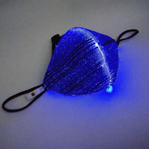 China Neon EL LED Light Up Mask PVC Plastic Light Blue Masquerade Masks on sale