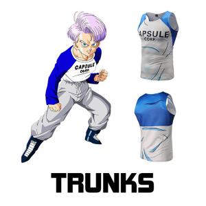 Quality Breathable Dragon Ball Trunks Shirt With 3D Dye - Sublimation Logo Custom for sale