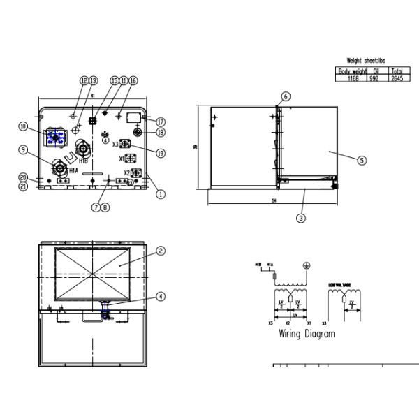 Distribution Pad Mounted Transformer 25kva Single Phase 12470v 220v Oil Immersed