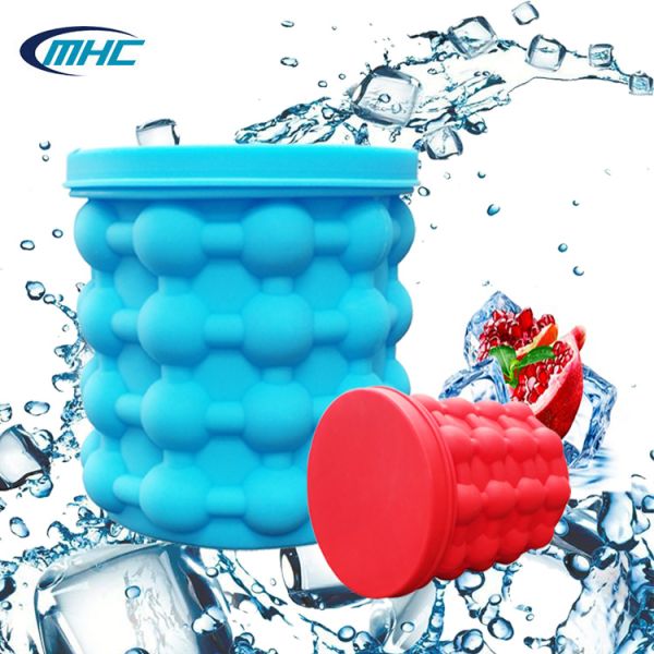 Collapsible Silicone Ice Mold Ice Cube Maker Ice Bucket Eco Friendly