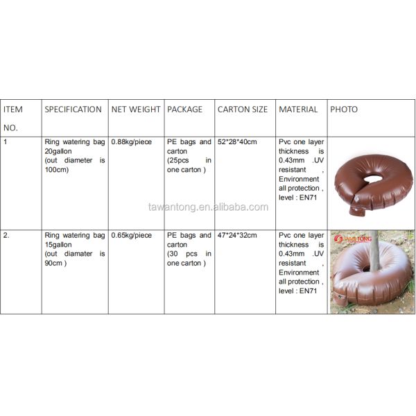 High Surface Hardness Tree Watering Bag for Slow Release and Thorough Irrigation
