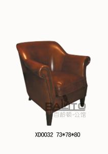 Quality antique style leather single leisure chair furniture,#XD0032 for sale