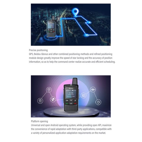 Hytera PNC370SE Public Network IP67 Waterproof Dustproof GPS BD GLONASS AGPS Positioning Walkie Talkie Two Way Radio