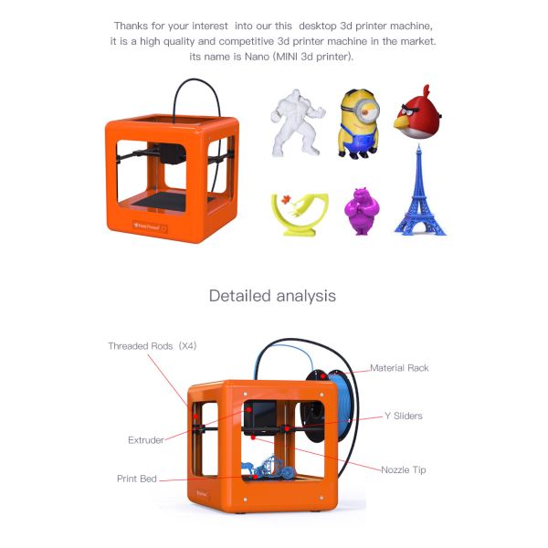 Easythreed Most Popular Fast Speed High Quality heatedbed large 3D Printer