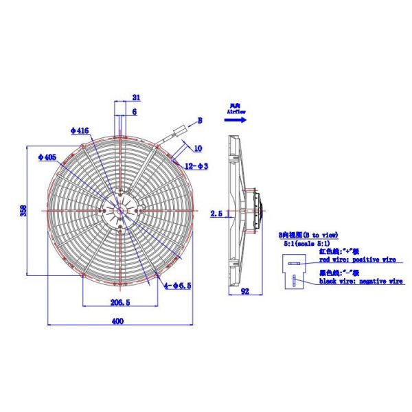 Big Airflow Condenser Fan Motors Low Noise For Bus Air Conditioner VA08-AP70