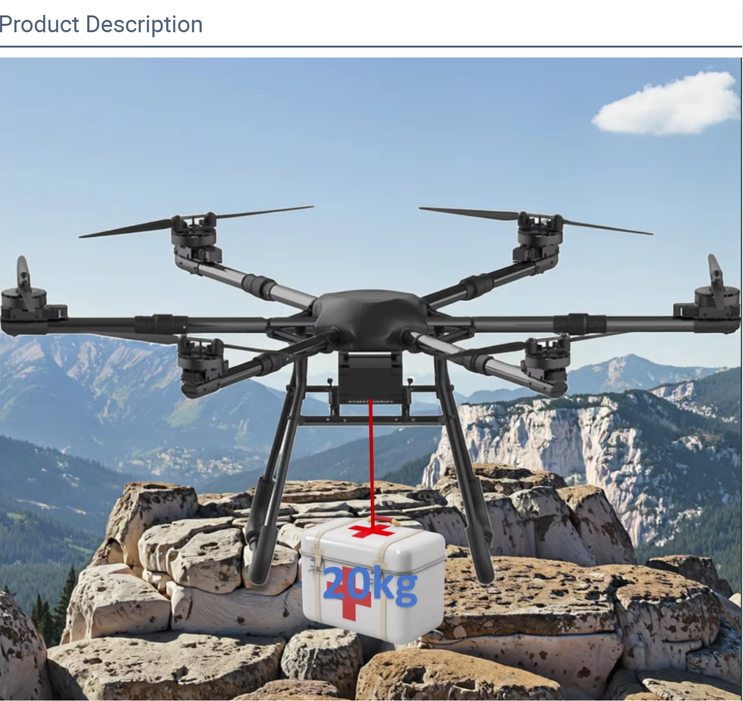 drone camera 4K /outdoor drones/High-loading drones/GPS drone/six-Rotor drone/delivery drone/remote control professional drone/LED light equipped
