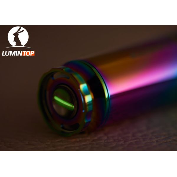 Personalized Mini LED Flashlight Glowing Tritium Tube Chromatic Body