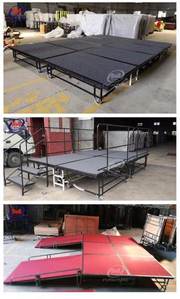 Outdoor Concert Event Foldable Stage Platform Portable Stage On Wheels