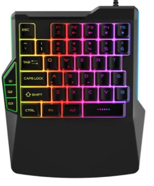 Ergonomic Design Wired Computer Keyboard 19-key Rollover Macro Function Iron