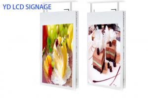 China High Definition, Ultra Slim, Suspended Double-Sided Poster, Hanging LCD Touch Screen for Commercial Posting on sale