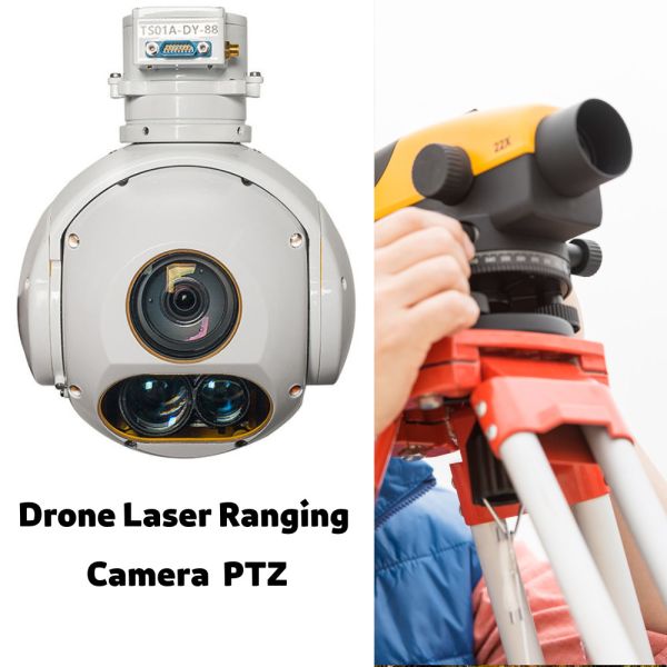 800g Weight Infrared Laser Ranging Drone Gimbal Pod 8KM Recognition Distance HXTS01A