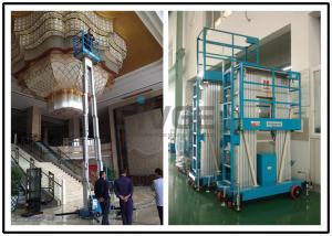 Quality 8 Meter Platform Height Hydraulic Lift Ladder Dual Mast For Wall Cleaning for sale