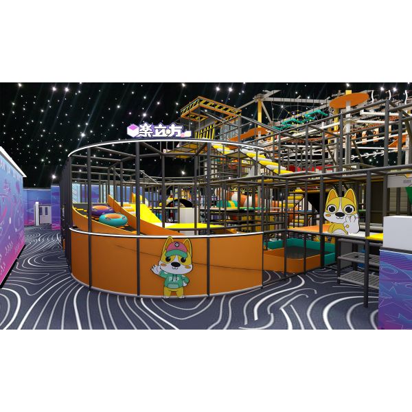 Custom Indoor Play Structure for Kids 3-12 Years with Safety Padding