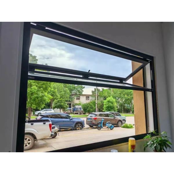 Large Modern Internal Lockable Accordion Sliding Aluminum Bifold Folding Double Glass