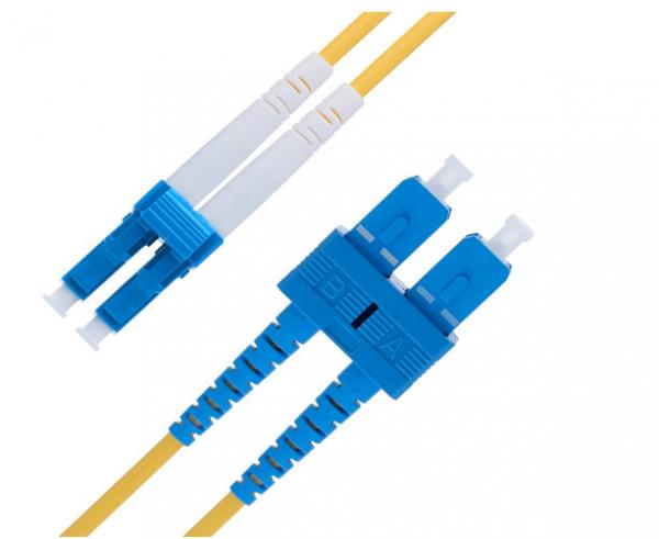 Buy Duplex 9 Ft  LC To SC Single Mode Fiber Patch Cable 2.0 Mm OS1 Series at wholesale prices