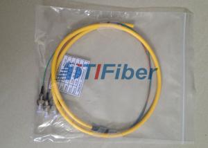 China Yellow PVC Jacket 4 Core Fiber Optic Pigatil Singelmode Optical Fiber Pigtail ST/UPC on sale