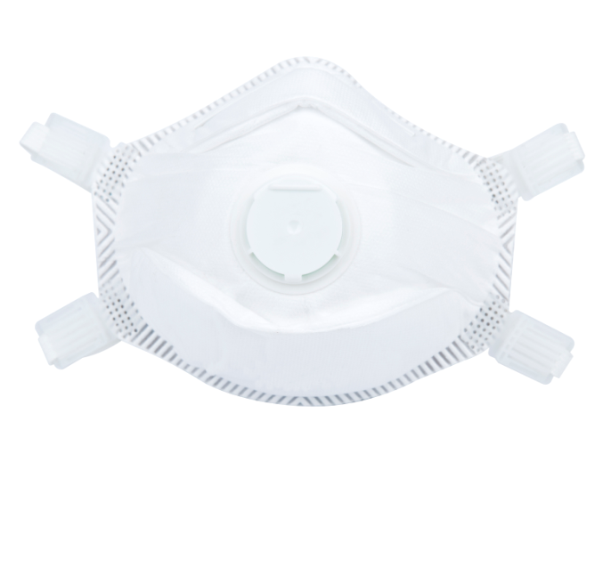 Polypropylene Disposable Dust Mask White Color Folded Style With Valve