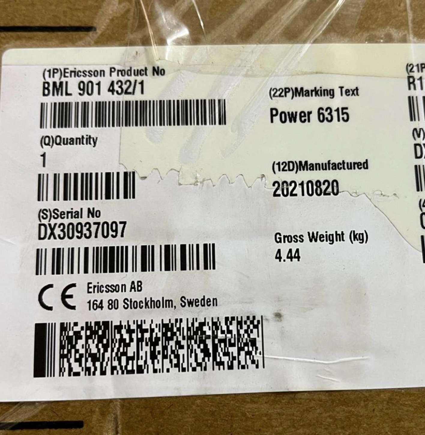 Telecom Power System Ericsson Power 6315 48V System -54.5V 14.7A 800W