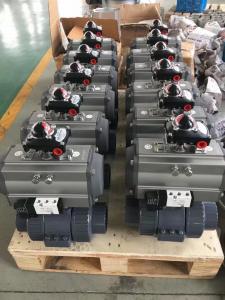 Quality rack and pinion quarter-turn pneumatic rotary actuators control butterfly valve ball valve for sale