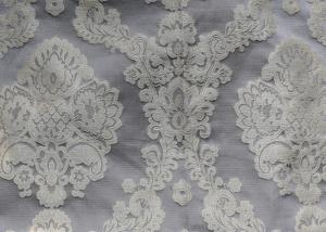 China Cream Yarn Dyed Jacquard Woven Fabric for Dresses , Jacquard Bed Linen on sale