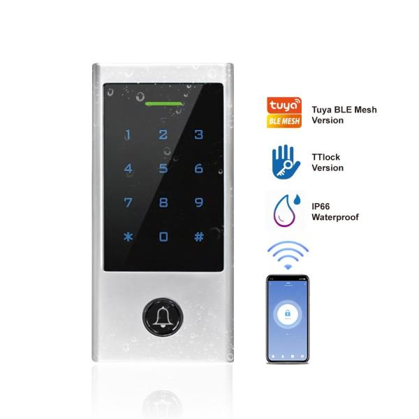 Buy Wifi Tuya IP66 Waterproof Access Control System Touch Keypad RFID Card Reader Standalone Access Control with TTLock Door at wholesale prices