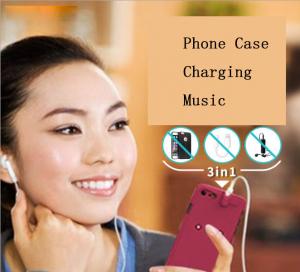 Quality wireless bluetooth smart phone case with 3.5mm DC music interface and charging port for iPhone 7 8plus for sale
