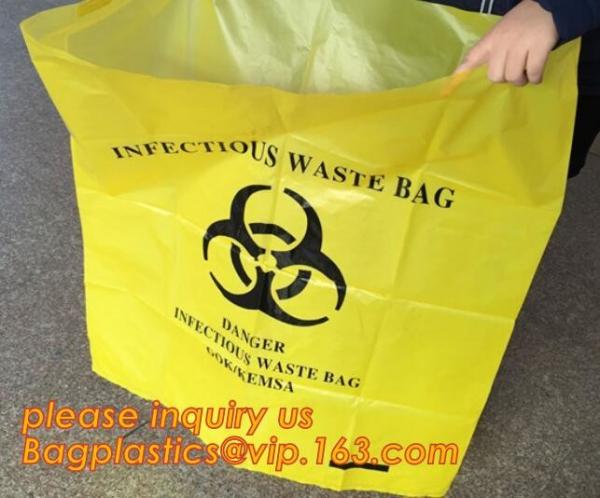 Heavy Duty Custom LDPE Poly plastic waste bags for construction, Disposal Polythene bags For Asbestos Removal bags pac