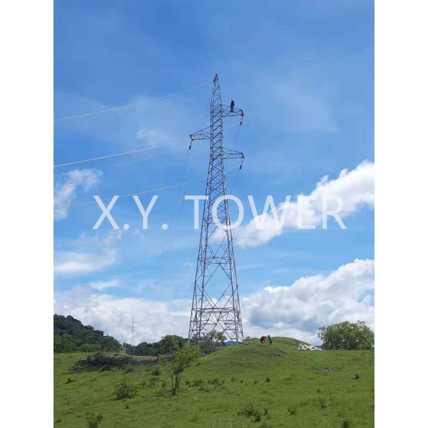Hot Sale 500KV Multi-circuit Angular Lattice Electrical Transmission Line Steel Tower