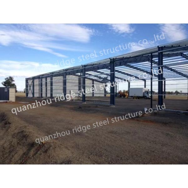 Prefabricated Steel Frame Workshop Buildings , Lightweight Steel Frame Construction