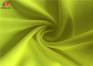 Quality 100% Polyester Fluorescent Material Fabric Weft Knitting Dry Fit Golf Polo Shirt Fabric for sale