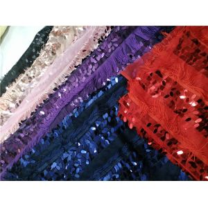 2021 New Style Sequin Embroidery Fabrics Tassels Upholstery Fabric Sequence