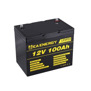 12V 100Ah 1280Wh Deep Cycle LiFePO4 Battery For RV Solar Power Trolling