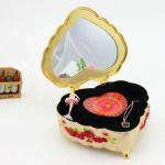 Zinc Alloy Heart Shape Musical Jewelry Box