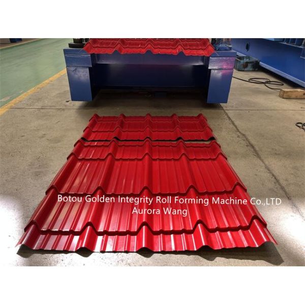 Glazed Corrugated Roofing Machine 5.5KW Metal Sheet Cold Roll Forming Machine