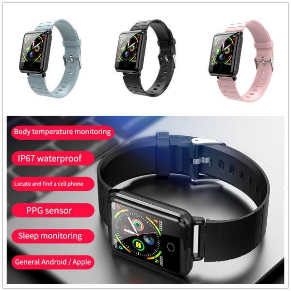 Touch Screen 1.3 Inch Display Body Temperature Smartwatch